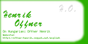 henrik offner business card